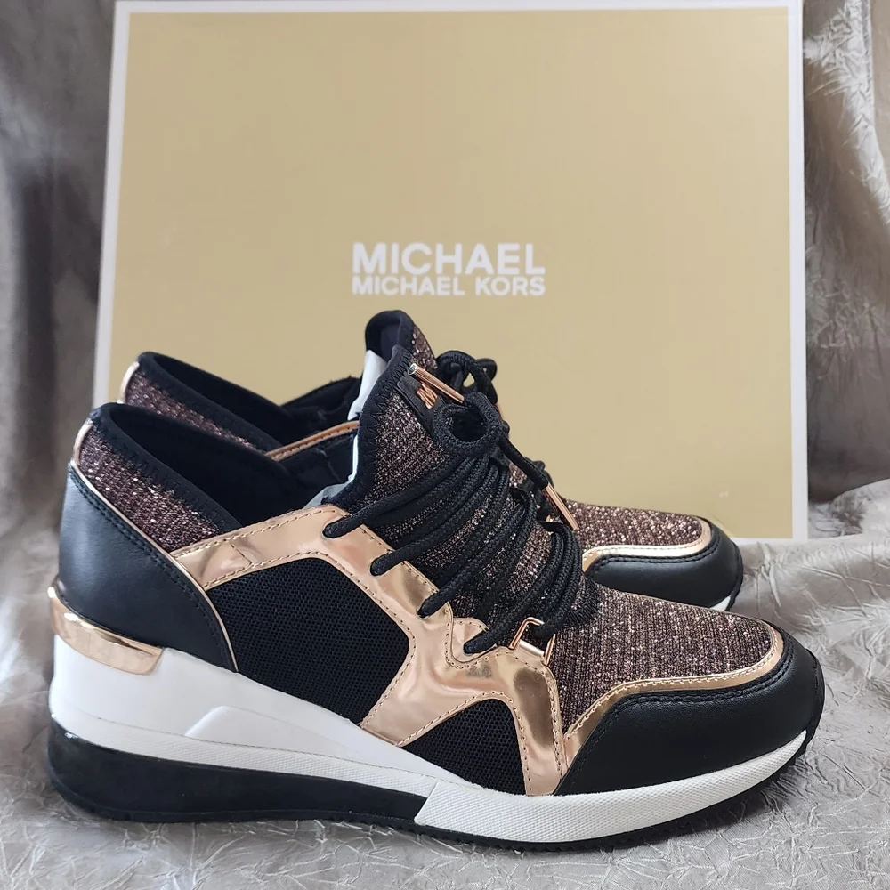 MICHAEL KORS WEDGE SNEAKERS SZ 6.5 NWT - Picture 15 of 15